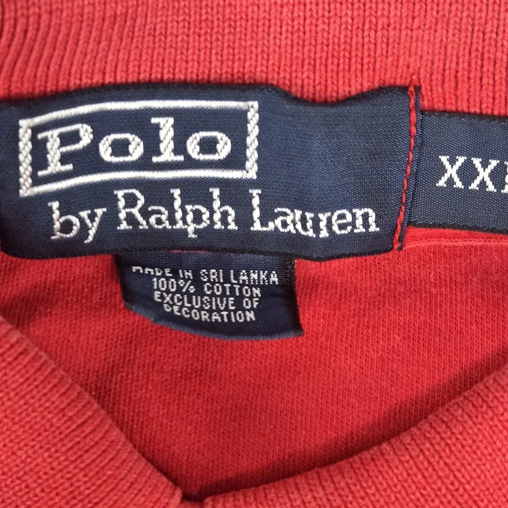 Polo Ralph Lauren Mens 2XL XXL Red‎ Short Sleeve Cotton Preppy Polo